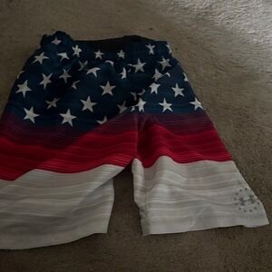 Under Armour Heat Gear Red, White, and Blue Star Bathing Suit